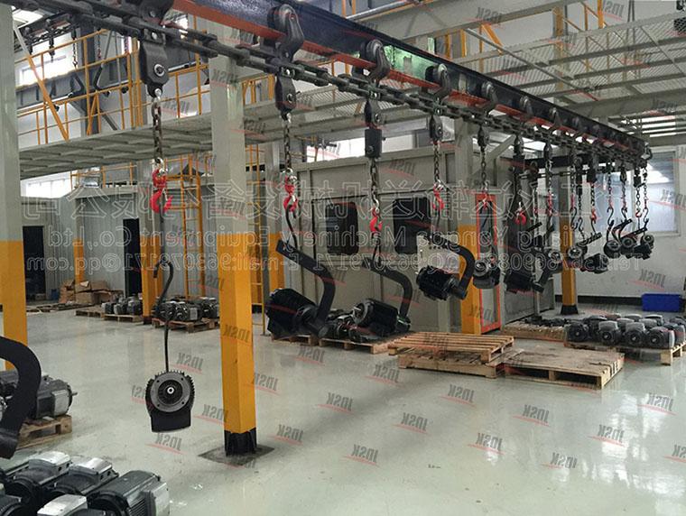 Motor coating production line