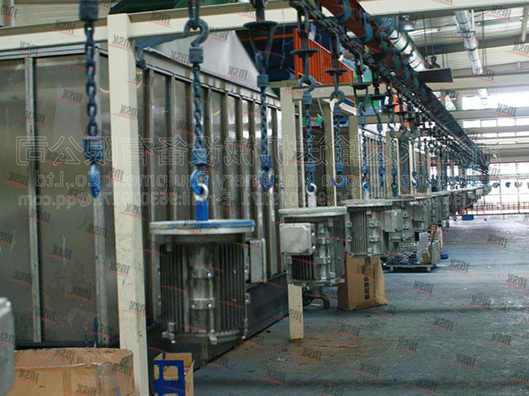 Motor coating production line