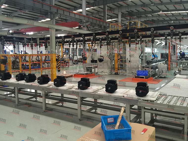 Suspended conveyor line