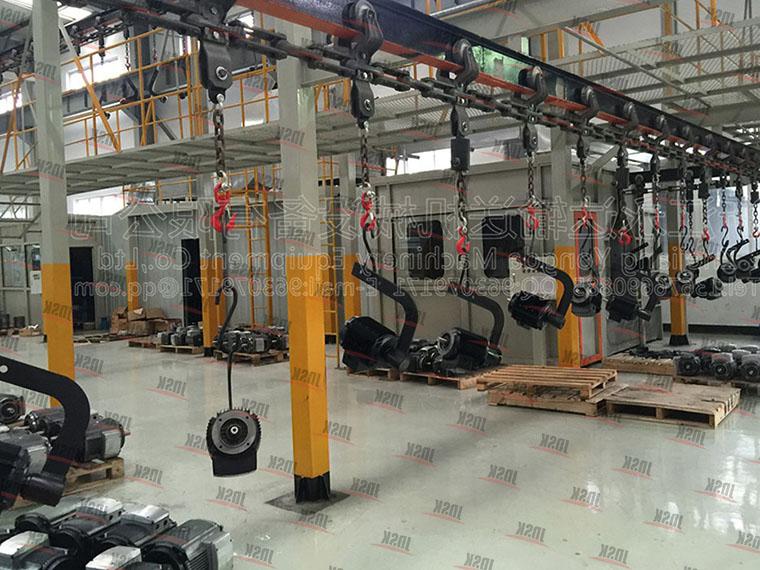 Motor coating production line