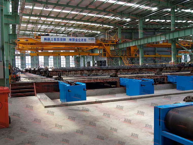 Steel cage conveyor line