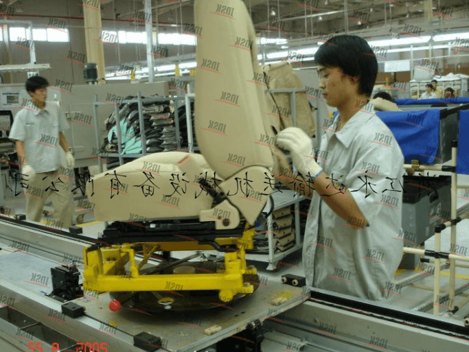 Crane seat assembly line